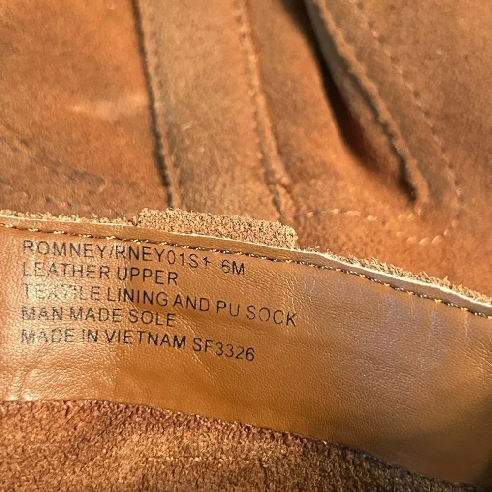 Steve Madden Pull Slip on Brown/Tan Suede Leather Mid-Ankle Boots(Size 6M)